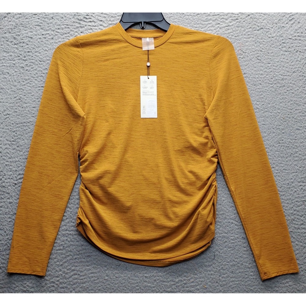 CALIA Golf‎ Shirt Womens Small Multi Golden Warmth Stretch Long Sleeve Pullover